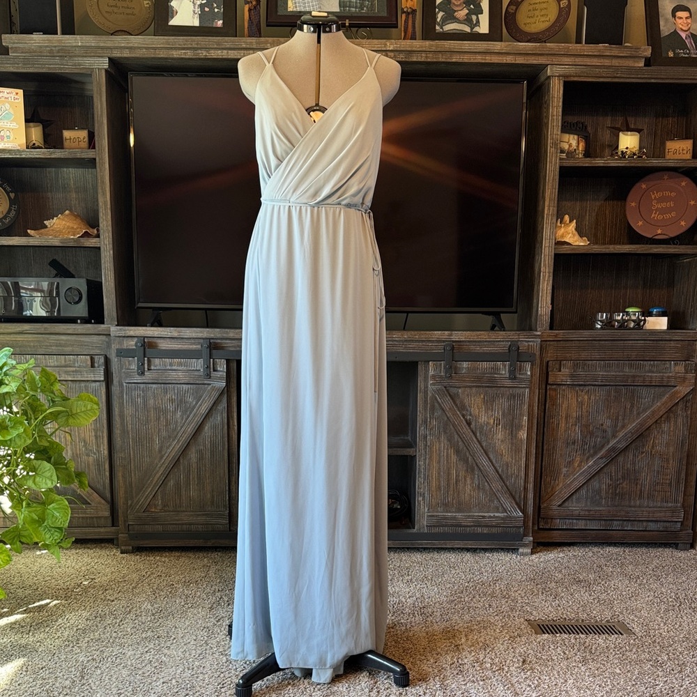 DB Studio Elegant Light Blue Maxi Dress